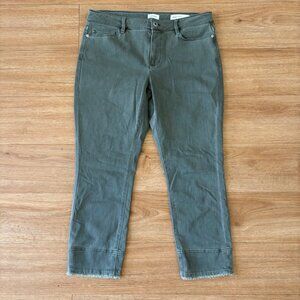 J. Jill Denim Authentic Fit Cropped Jeans Sage Green NWT Women’s Size 6